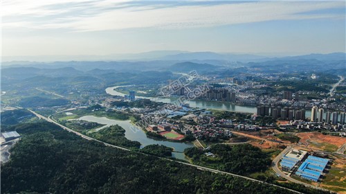 隆回城南区域航拍