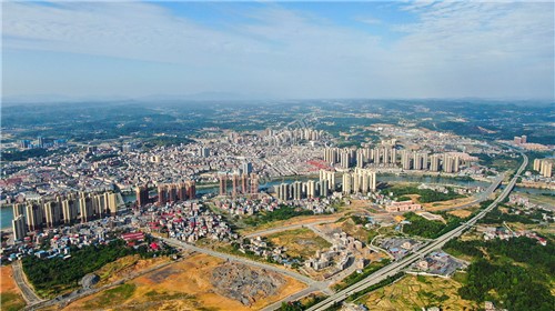 隆回城南区域航拍