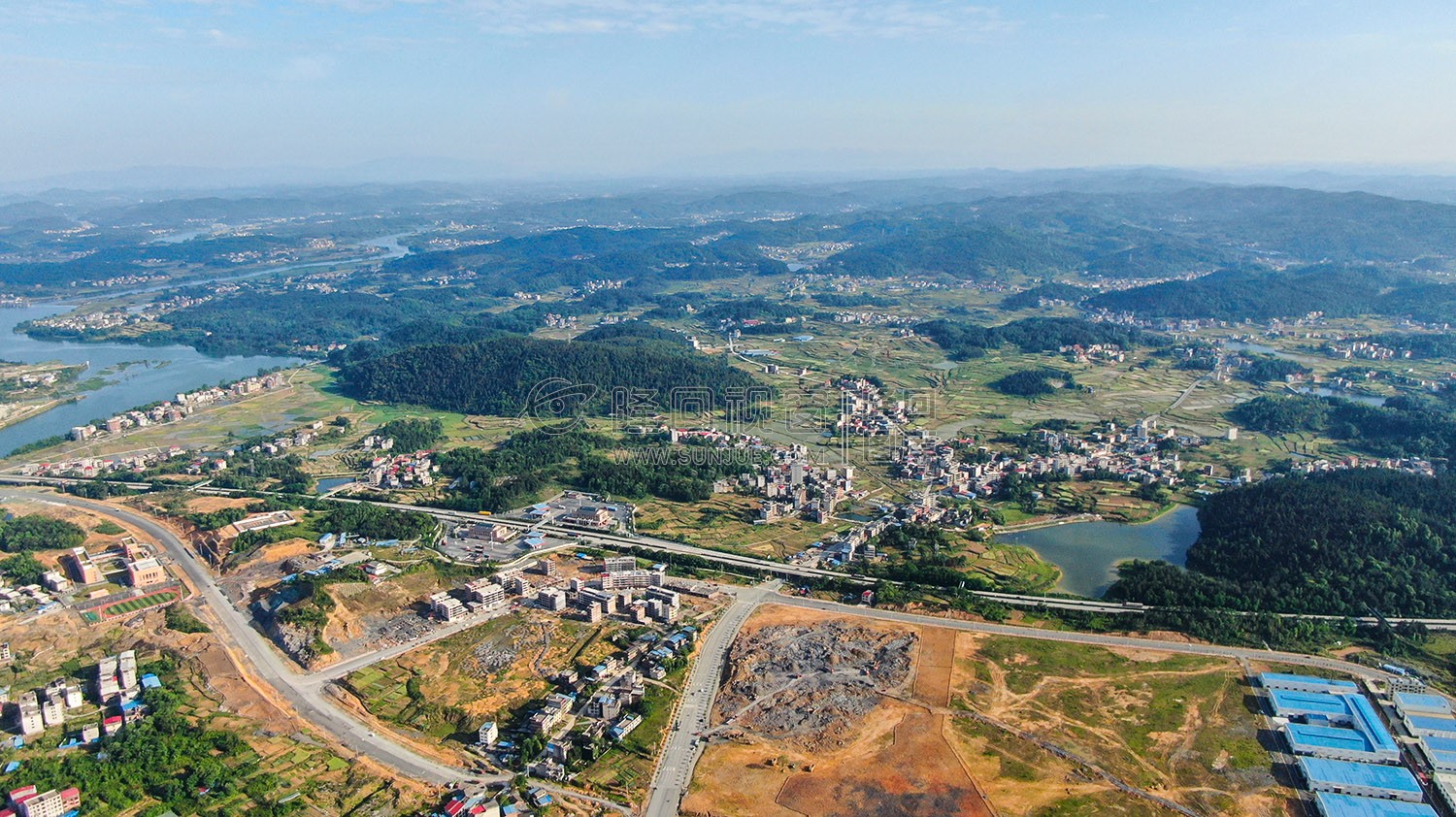 隆回城南区域航拍