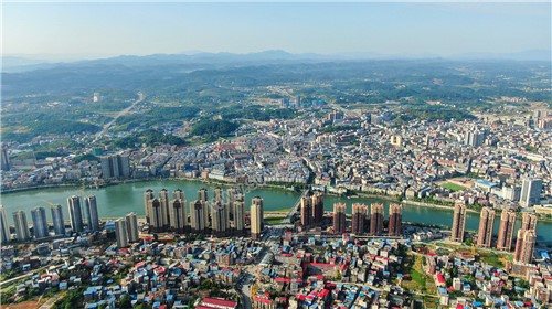 隆回城南区域航拍