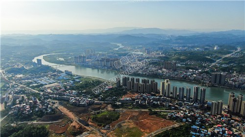 隆回城南区域航拍