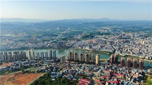 隆回城南区域航拍