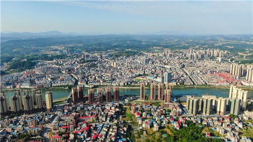 隆回城南区域航拍