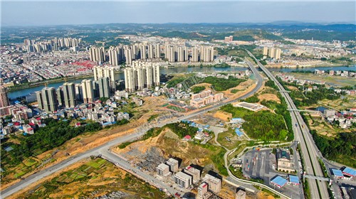 隆回城南区域航拍