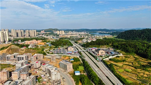 隆回城南区域航拍