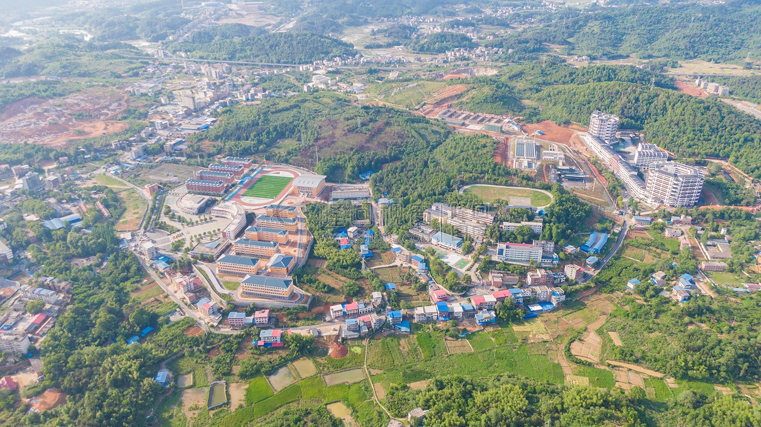 隆回职中高空航拍