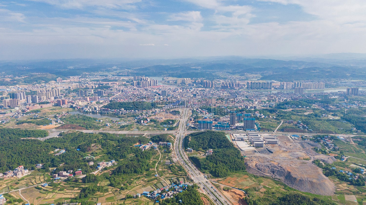 隆回城北区域航拍