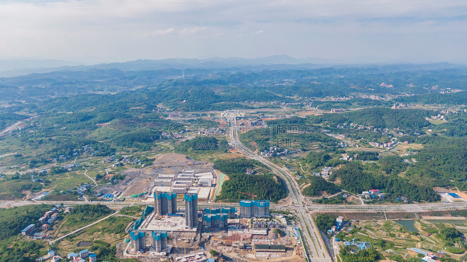 隆回城北区域航拍