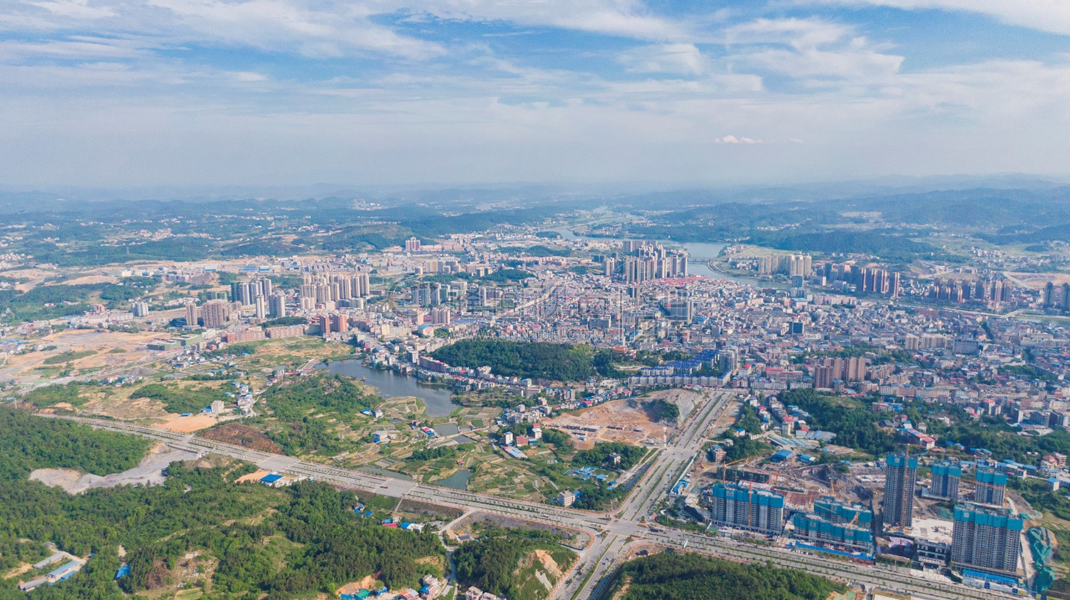 隆回城北区域航拍