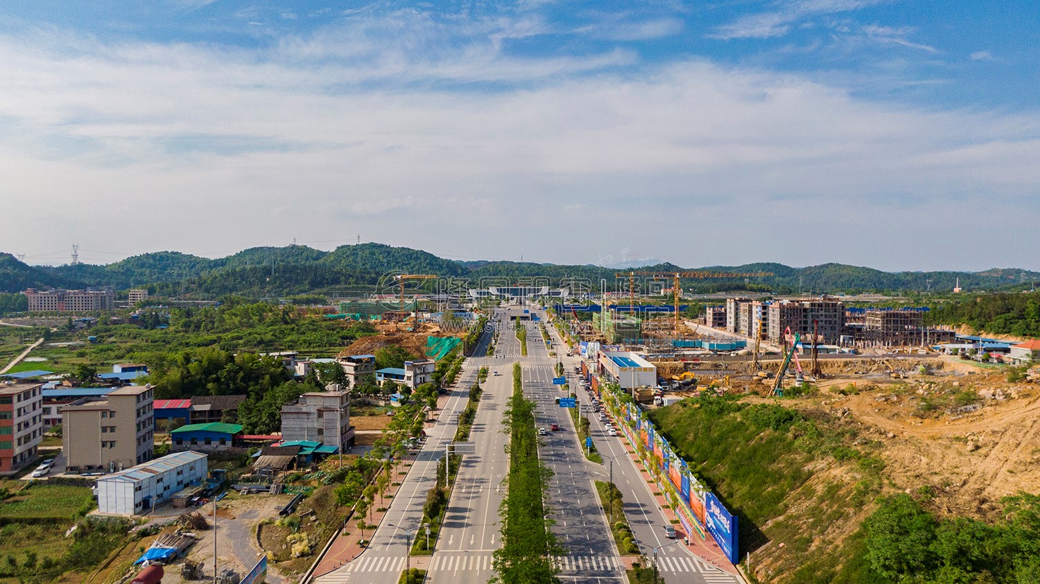 隆回城北区域航拍