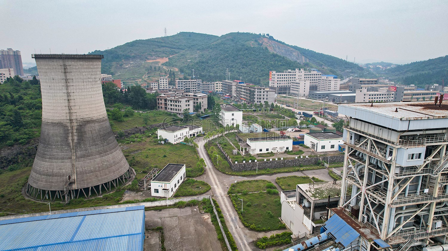 隆回凯迪生物发电厂，已经废弃的工厂