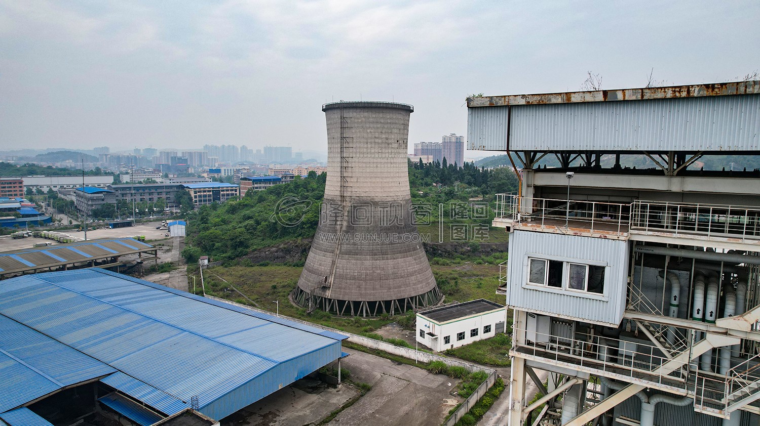 隆回凯迪生物发电厂，已经废弃的工厂