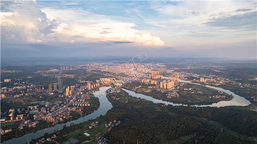 航拍隆回全景，隆回县城的全景图