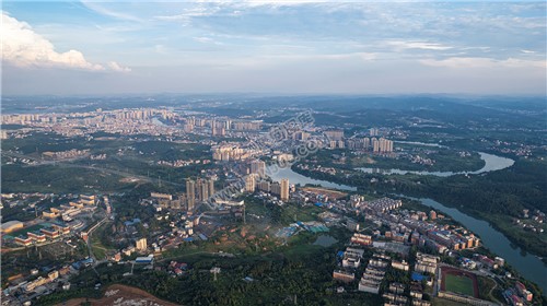 航拍隆回全景，隆回县城的全景图