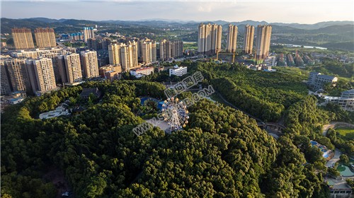 隆回县城城西区域航拍