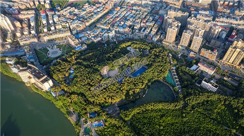 隆回县城城西区域航拍