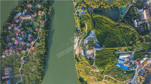 隆回县城城西区域航拍