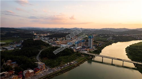 隆回县城夕阳美景