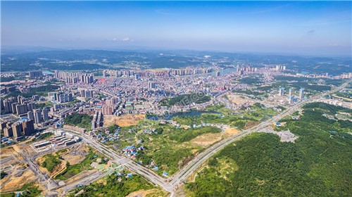 隆回城东看隆回全景