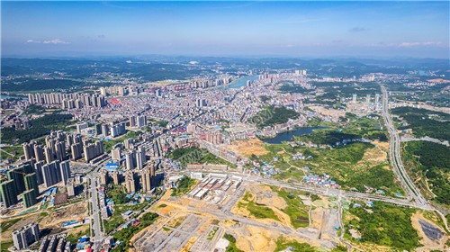 隆回城东看隆回全景