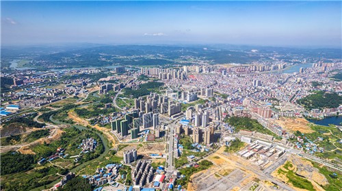 隆回城东看隆回全景