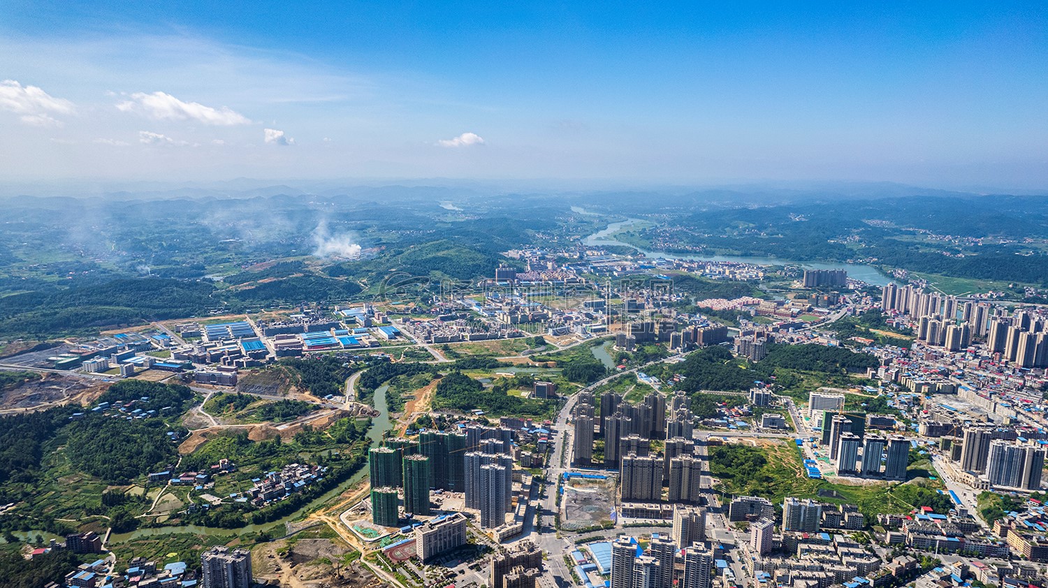 隆回城东看隆回全景