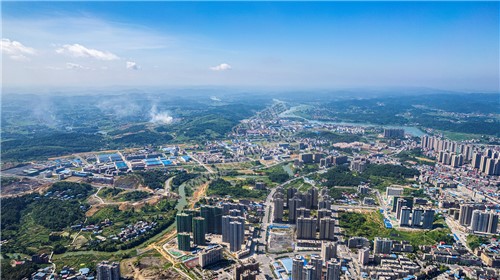 隆回城东看隆回全景