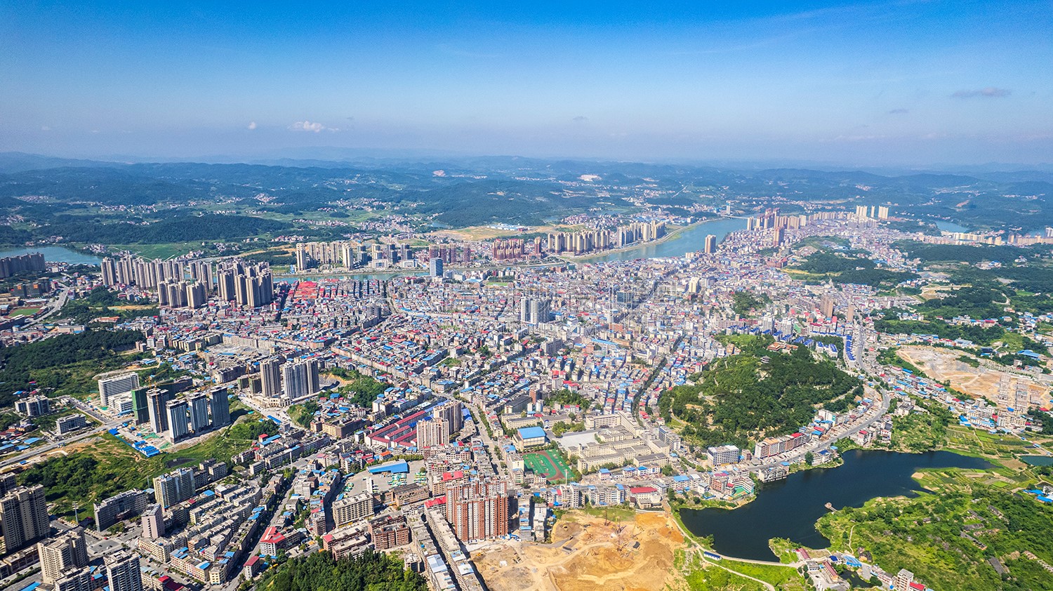 隆回城东看隆回全景