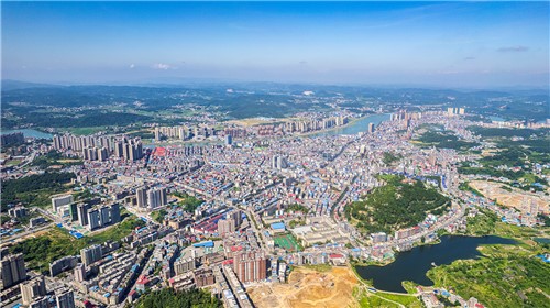 隆回城东看隆回全景