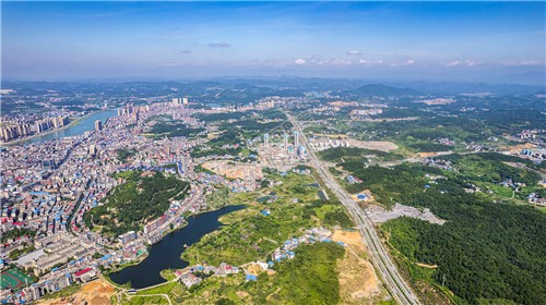 隆回城东看隆回全景
