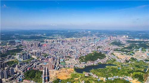 隆回城东看隆回全景