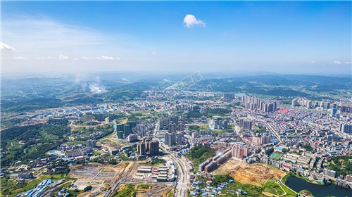 隆回城东看隆回全景