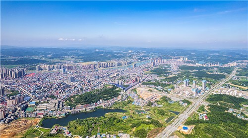 隆回城东看隆回全景