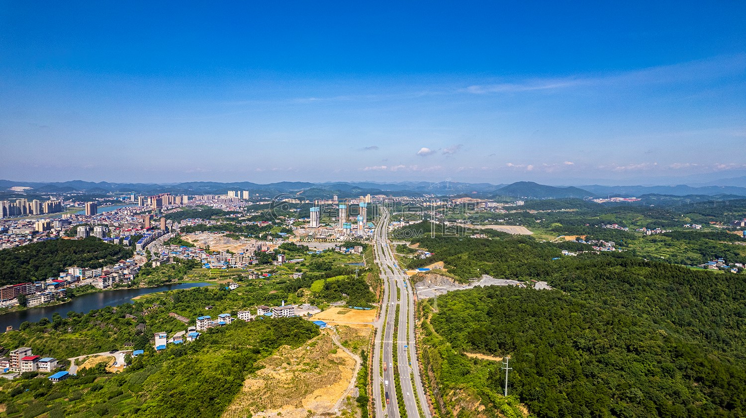 隆回城东看隆回全景