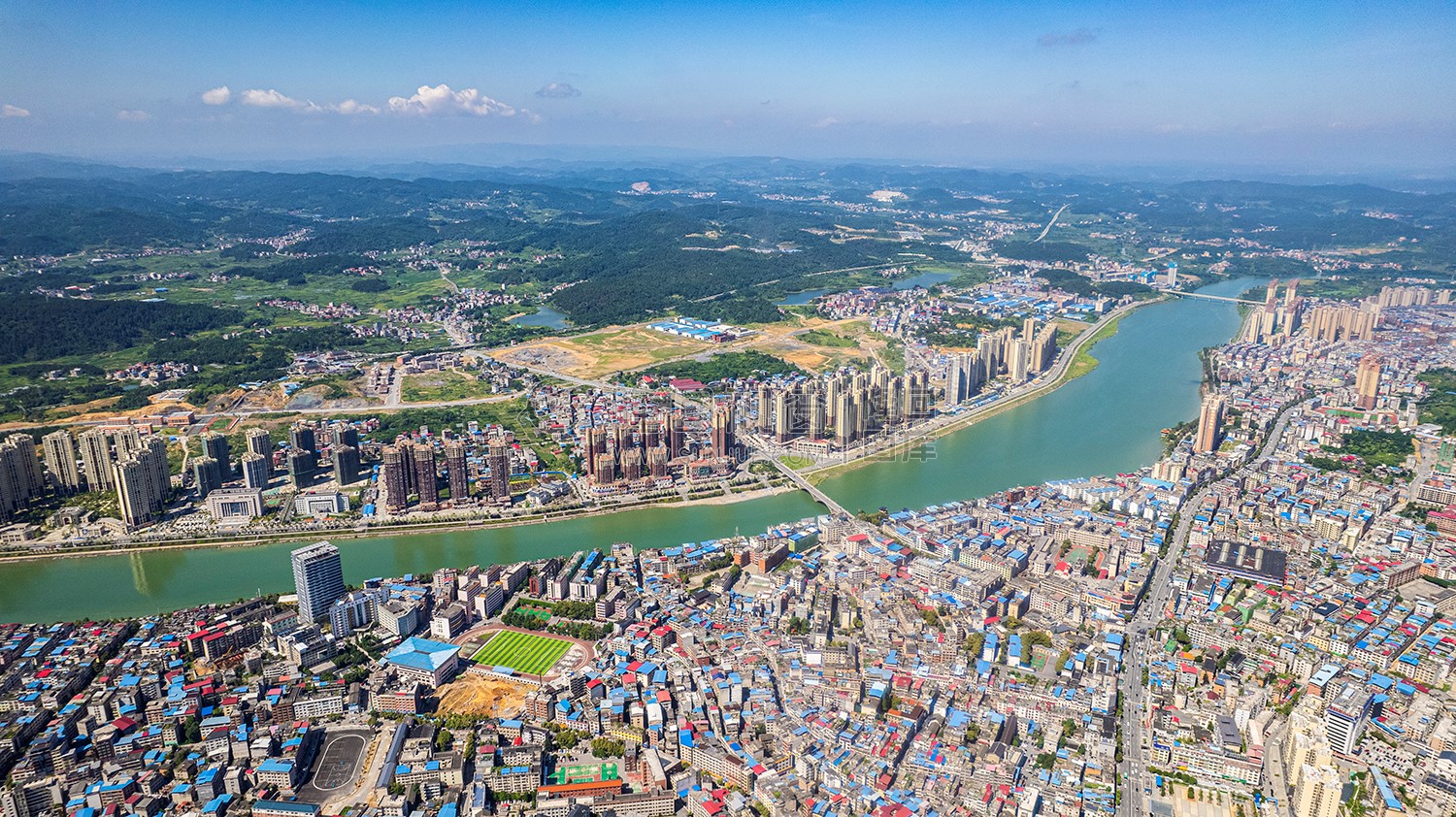 隆回城东看隆回全景