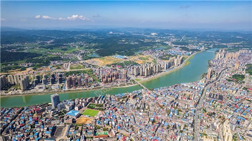 隆回城东看隆回全景