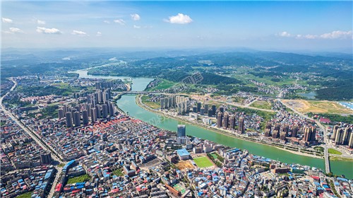 隆回城东看隆回全景