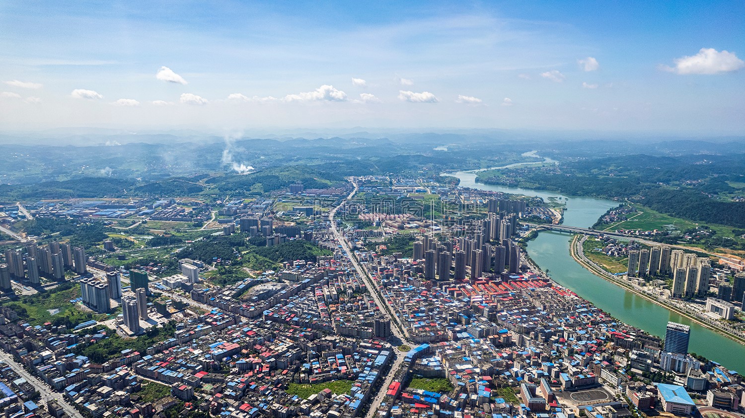 隆回城东看隆回全景