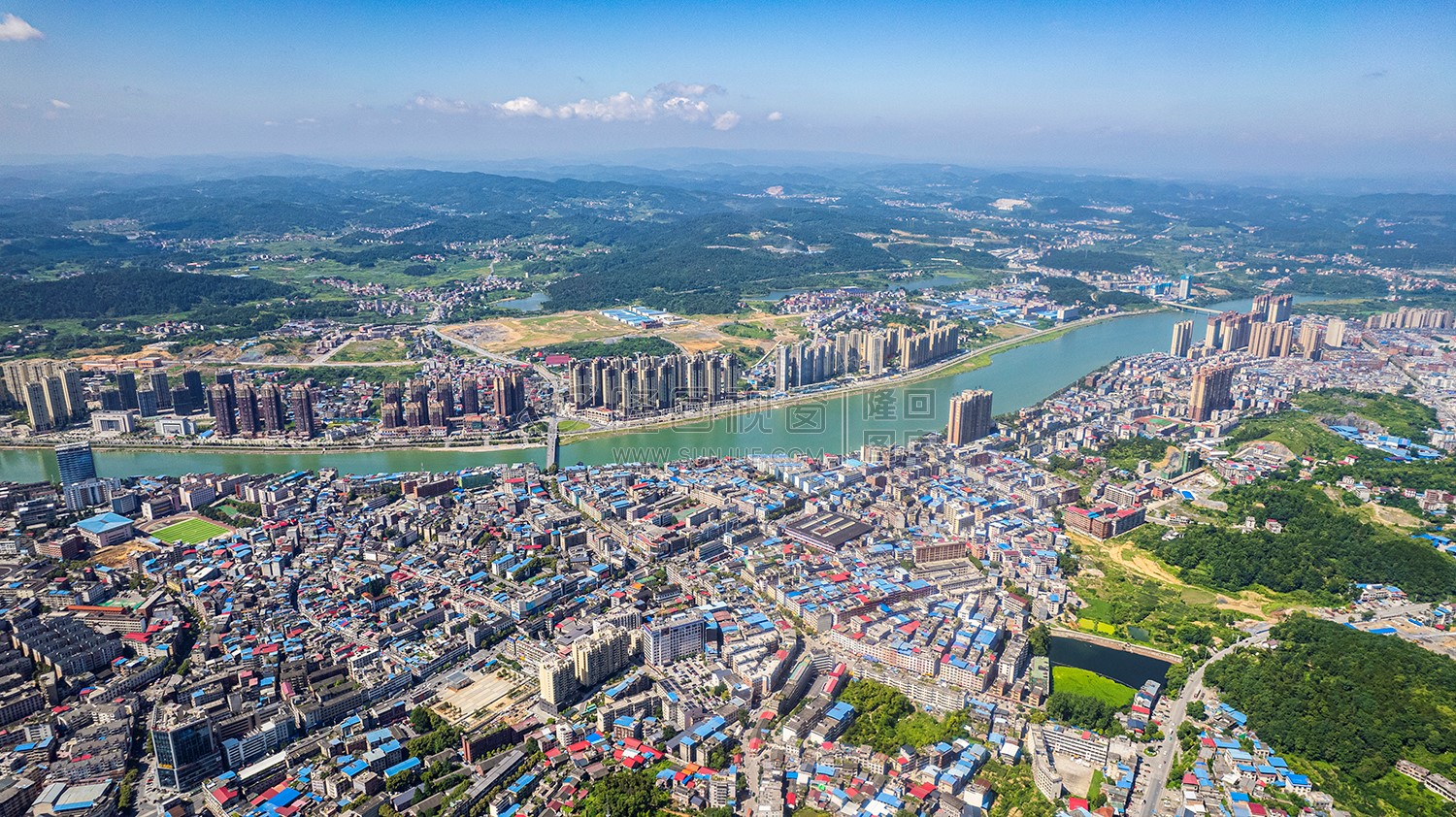 隆回城东看隆回全景