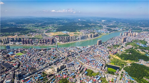 隆回城东看隆回全景