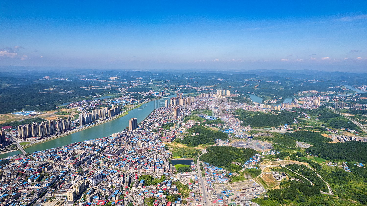 隆回城东看隆回全景