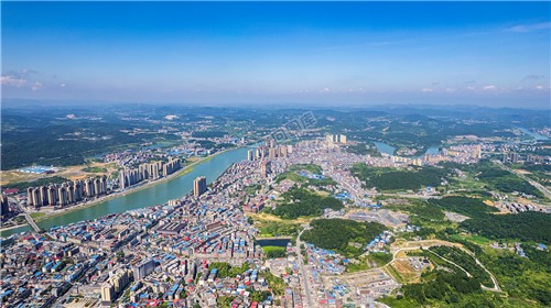 隆回城东看隆回全景