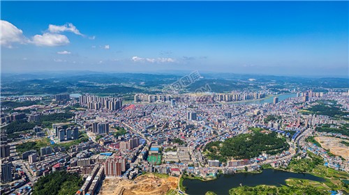 隆回城东看隆回全景