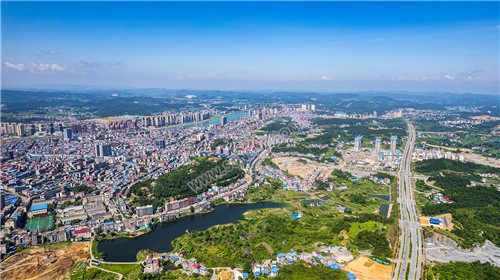 隆回城东看隆回全景