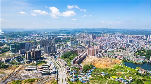 隆回城东看隆回全景