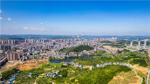 隆回城东看隆回全景