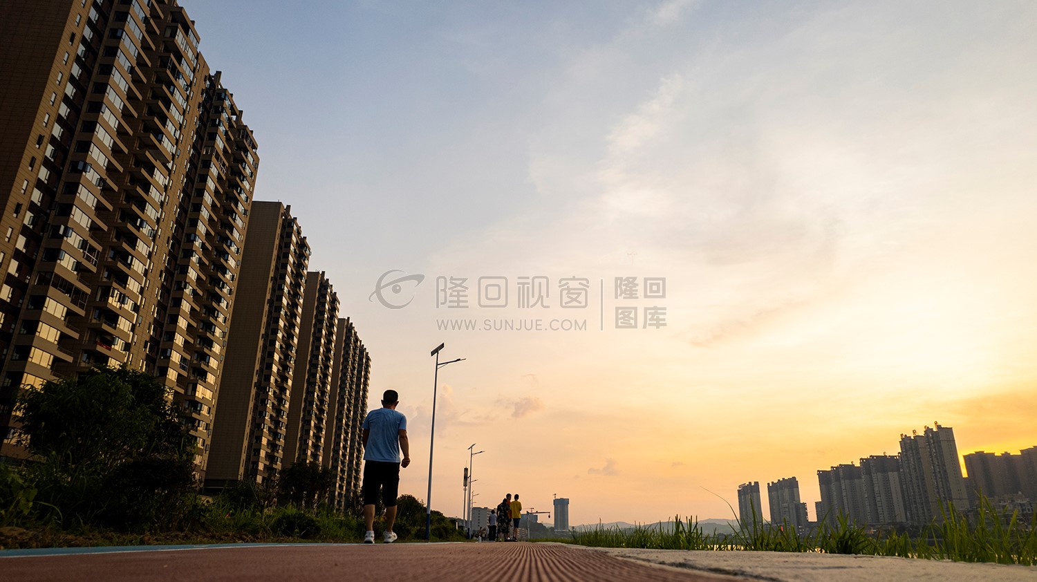 隆回夕阳，赧水河畔的县城风景
