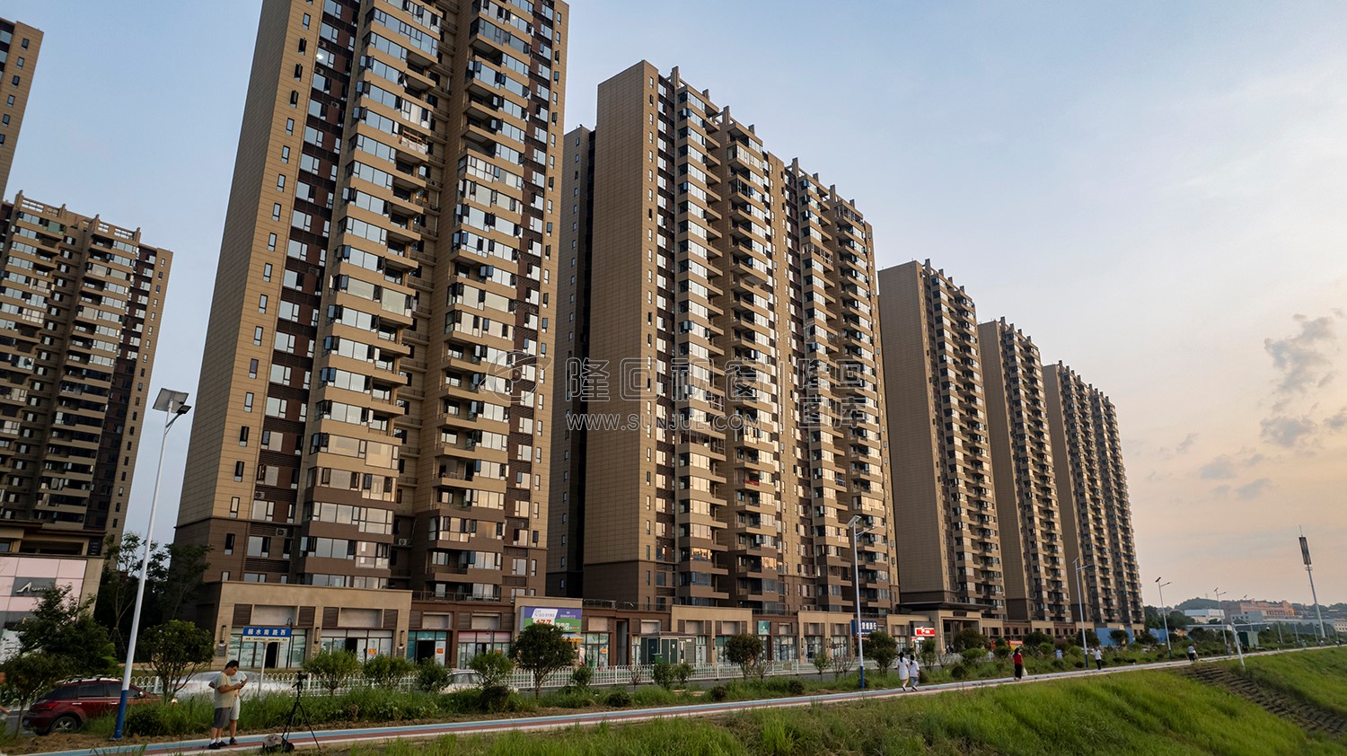 隆回夕阳，赧水河畔的县城风景