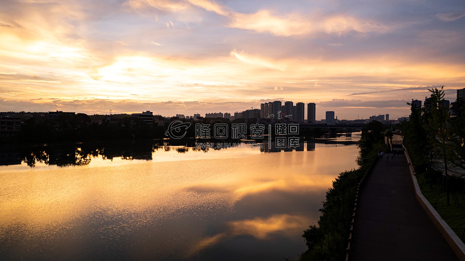 隆回三桥周边的夕阳美景