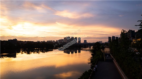 隆回三桥周边的夕阳美景